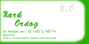 mark ordog business card